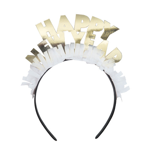 Gold and Silver Happy New Year Headbands (4pk)