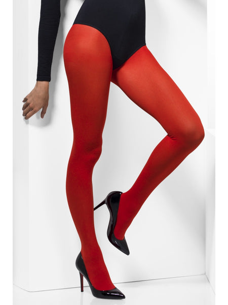 Opaque Red Tights