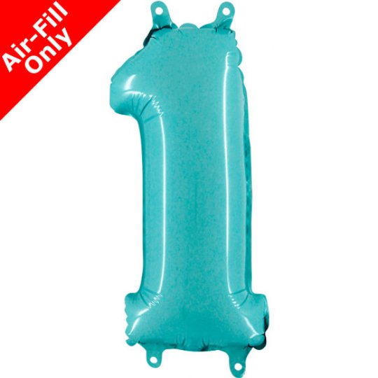 14 Inch Pastel Blue Number 1 Foil Balloon