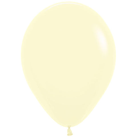 Pastel Matte Yellow Latex Balloons