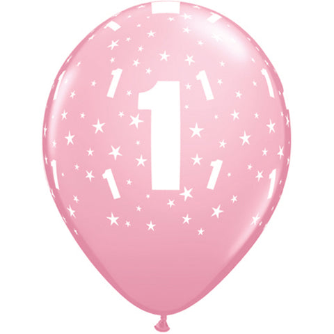 1-A-Round Pink Latex Balloons (6pk)