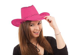 Pink Stitched Cowboy Hat