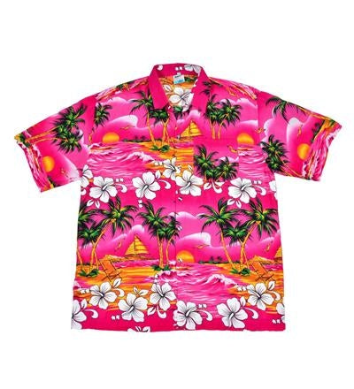 Budget Pink Palm Tree Hawaiian Shirt