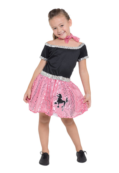 Pink Sequin Poodle Dress Costume