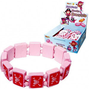 Pink Pirate Wooden Bracelet