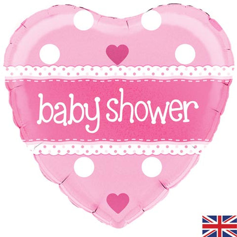 18" Pink Heart Baby Shower Foil Balloon