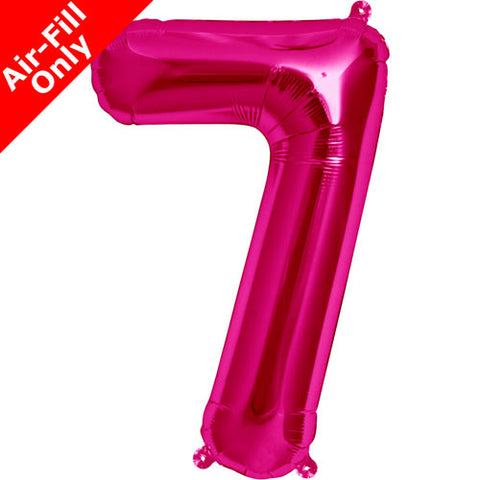 16" Magenta Number 7 Foil Balloon