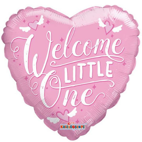 18 inch Pink Welcome Little One Balloon