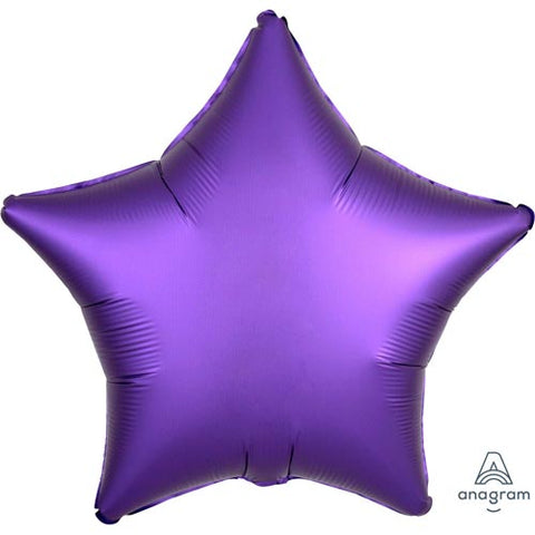 18 Inch Purple Royale Satin Star Foil Balloon