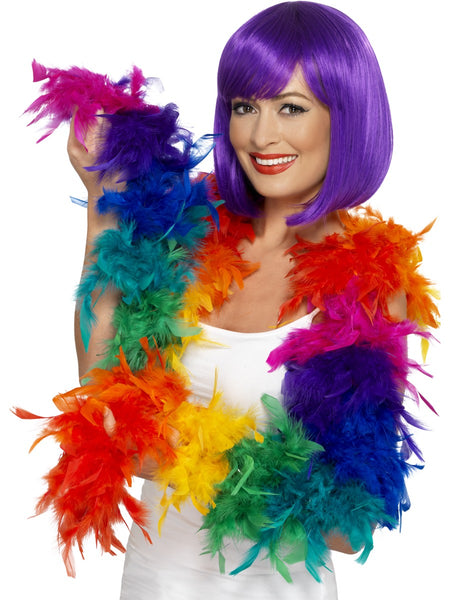 Rainbow Feather Boa