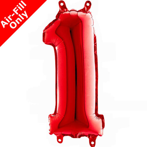 14 Inch Red Number 1 Foil Balloon