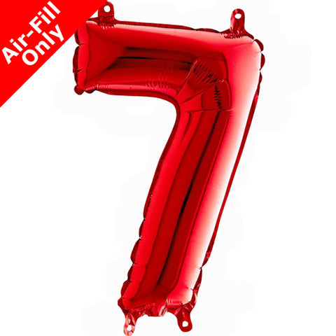 14 Inch Red Number 7 Foil Balloon