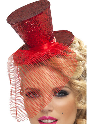 Fever Red Mini Top Hat