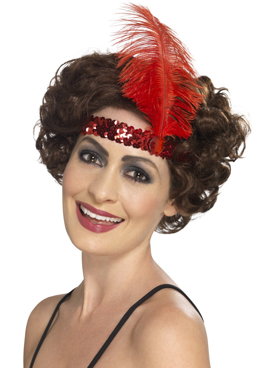 Red Sequin Flapper Headband