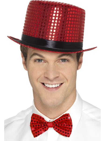 Red Sequin Top Hat