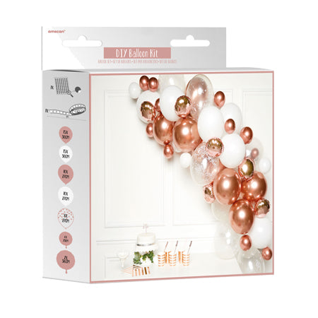 Metallic Rose Gold & White DIY Balloon Garland Kit