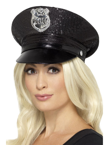 Sequin Police Hat