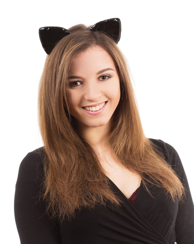 Black Shiny Cat Ears