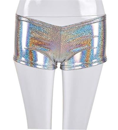 Silver Metallic Hot Pants