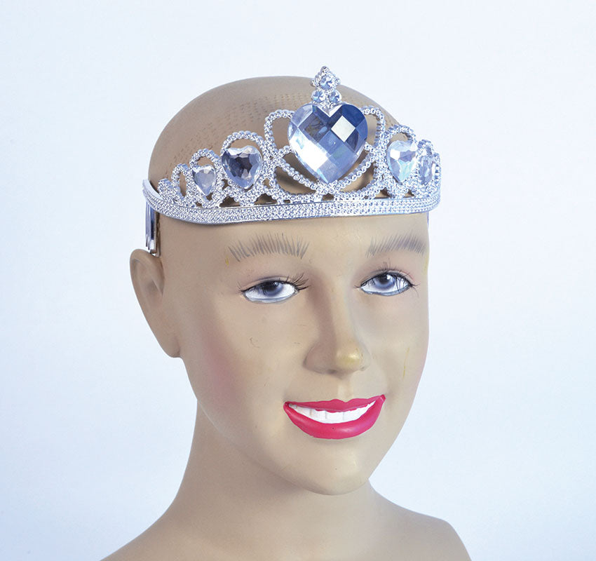 Silver Tiara with Clear Jewels