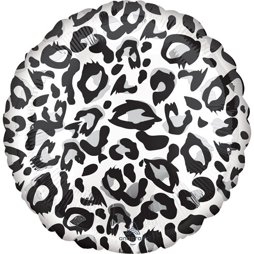18 Inch Animalz Snow Leopard Print Foil Balloon