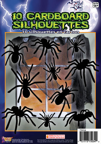 Spider Silhouette Cut Outs 10pk