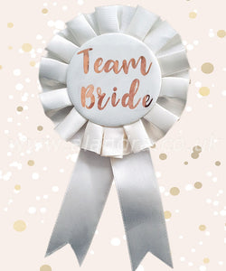 Rose Gold Team Bride Rosette