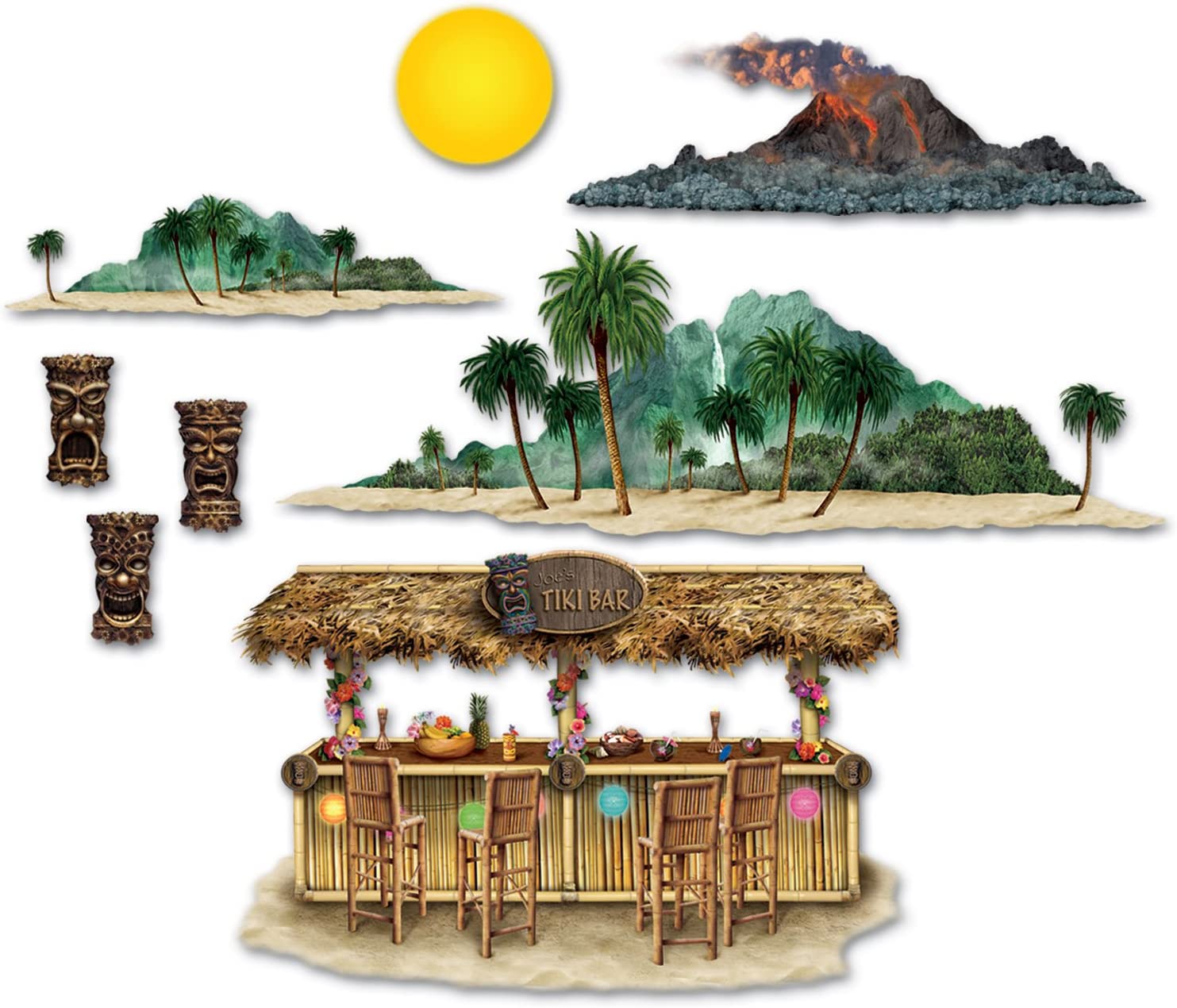 Tiki Bar & Island Vinyl Wall Decorations