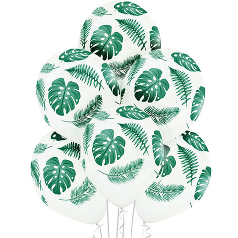 Tropical Leaves Latex Balloons (6pk)