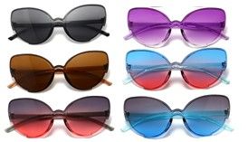 Assorted Colour Two-Tone Cateye Sunglasses