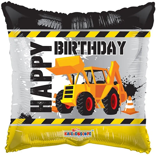 18 Inch Under Construction Happy Birthday Foil Balloon