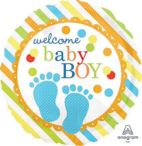 18 inch Welcome Baby Boy Balloon