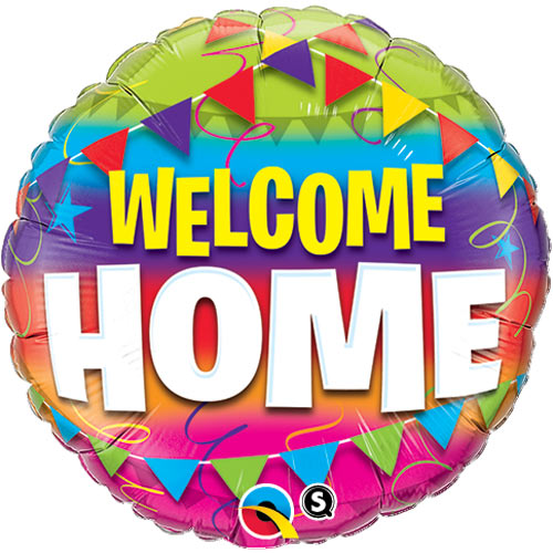 18 Inch Welcome Home Pennants Foil Balloon