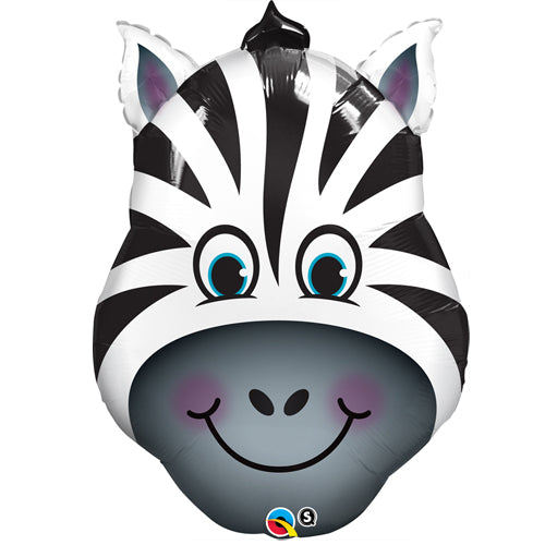 32 Inch Zany Zebra Supershape Foil Balloon